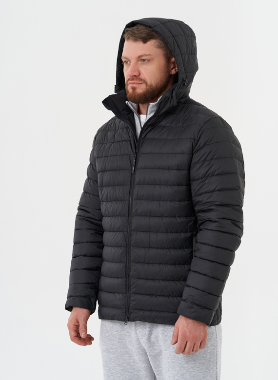 Стеганая куртка с капюшоном