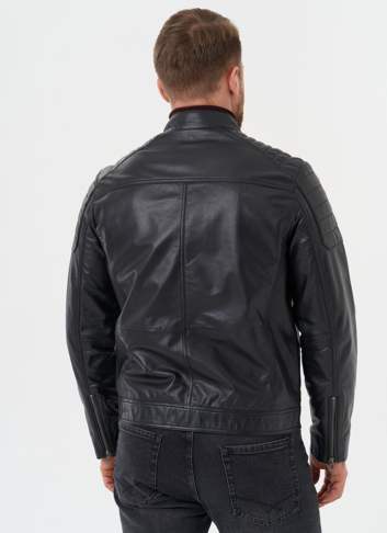 "Мото" куртка из натуральной кожи