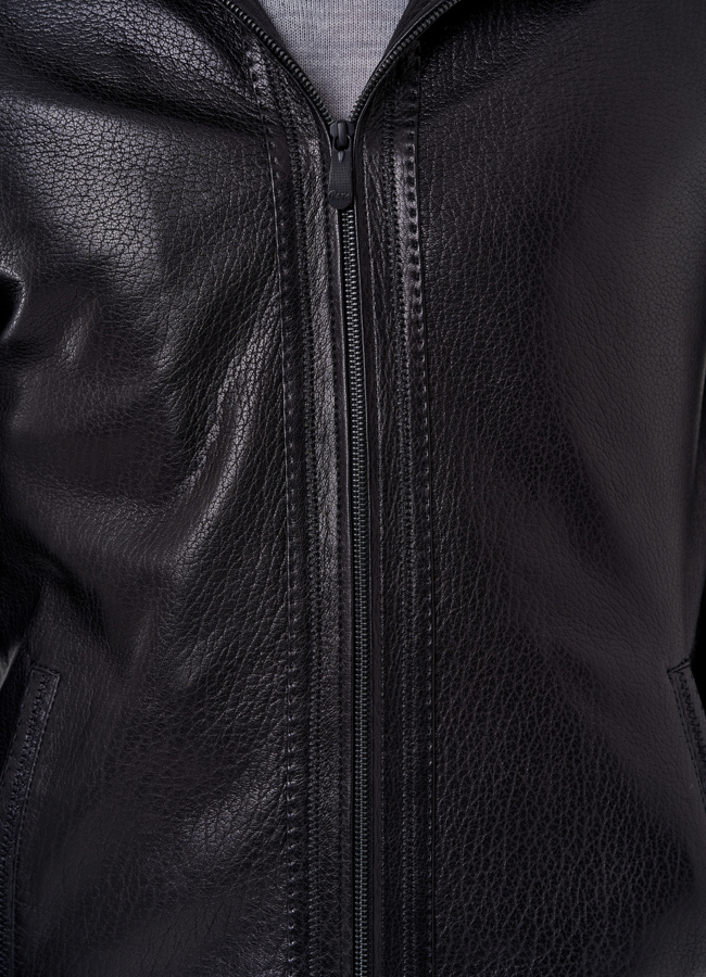 Мужская куртка из натуральной кожи  модель № 24395 универмаг малина