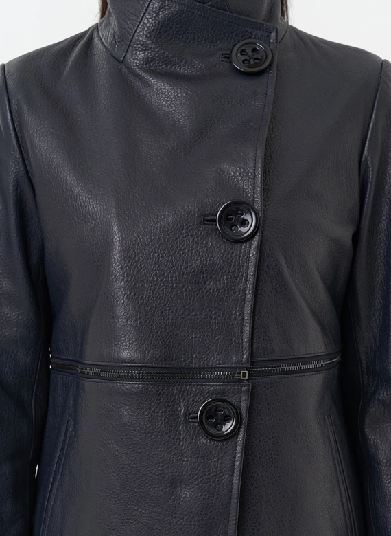 Плащ трансформер из натуральной кожи