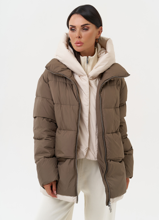 Женская зимняя куртка с капюшоном модель № 31291 универмаг малина