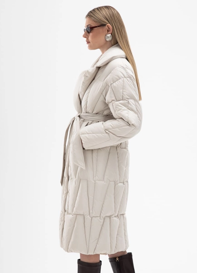 Женский пуховик с английским воротником модель № 31142 универмаг малина