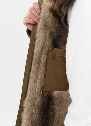 Парка мужская на мехе из волка